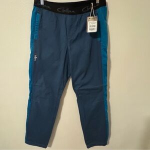 Chillaz Magic Wood Pant Dark Blue Colorblock Climbing Handmade NWT-XL